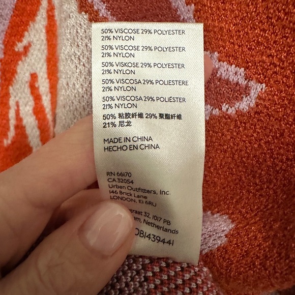 Anthropologie Maeve Boat Neck Burnt Orange and Purple Floral Sweater - Picture 6 of 6